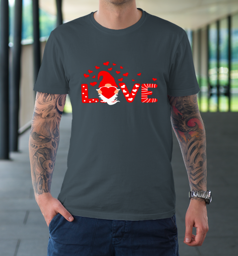 Valentine's Day LOVE Gnomies Holding Red Heart Valentine T-Shirt 12