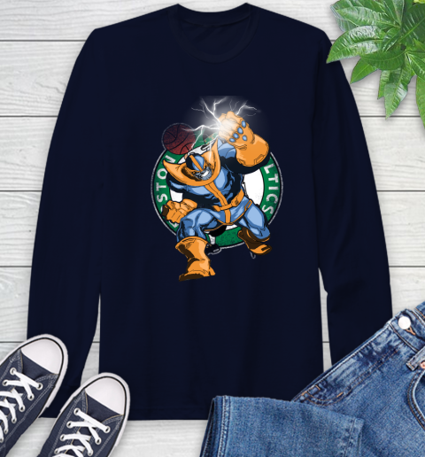 Boston Celtics NBA Basketball Thanos Avengers Infinity War Marvel Long Sleeve T-Shirt 3