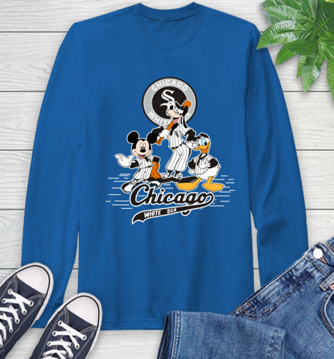 MLB Chicago White Sox Mickey Mouse Donald Duck Goofy Baseball T Shirt Long Sleeve T-Shirt 10