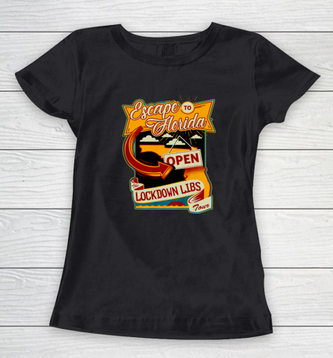 Escape To Florida Shirt Ron DeSantis (Print on front and back) Women's T-Shirt 17