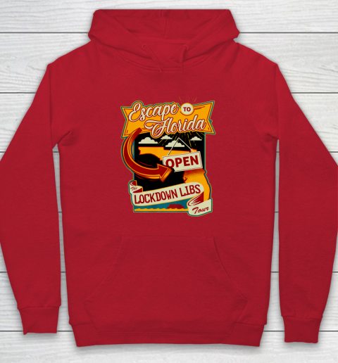 Escape To Florida Shirt Ron DeSantis (Print on front and back) Hoodie 7
