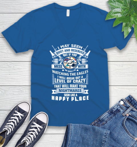 Philadelphia Eagles NFL Football Don't Mess With Me While I'm Watching My Team Sports V-Neck T-Shirt 5