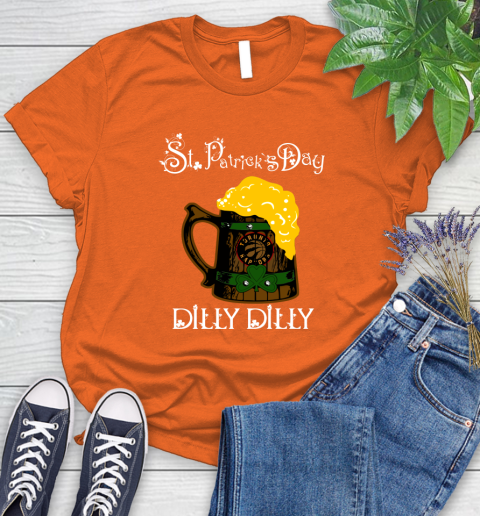 NBA Toronto Raptors St Patrick's Day Dilly Dilly Beer Basketball Sports Women's T-Shirt 3