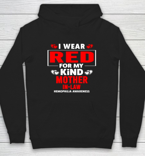 I Wear Red for My Mother in Law Hemophilia Awareness Hoodie
