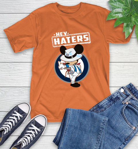 NHL Hey Haters Mickey Hockey Sports Winnipeg Jets T-Shirt 4