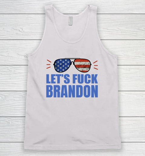 Let's Fuck Brandon US Flag Sunglasses Tank Top