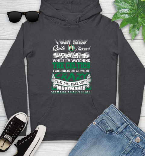 Boston Celtics NBA Basketball Don't Mess With Me While I'm Watching My Team Youth Hoodie 8