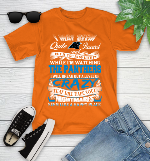 Carolina Panthers NFL Football Don't Mess With Me While I'm Watching My Team Youth T-Shirt 9