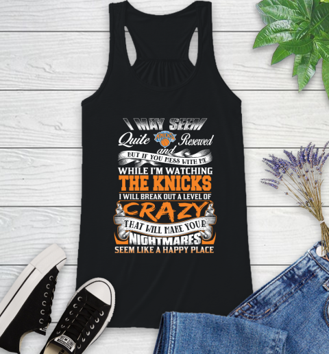 New York Knicks NBA Basketball Don't Mess With Me While I'm Watching My Team Racerback Tank