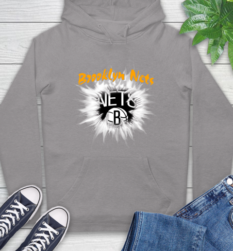 Brooklyn Nets NBA Basketball Rip Sports Hoodie 7 Brooklyn Nets NBA Basketball Rip Sports Hoodie - Image 7