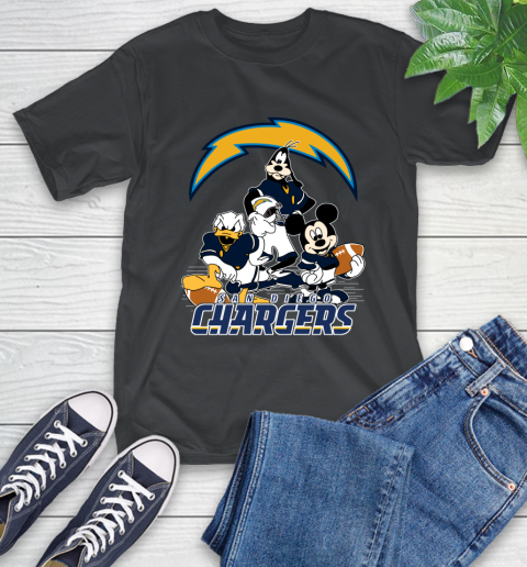 NFL San Diego Chargers Mickey Mouse Donald Duck Goofy Football Shirt T-Shirt