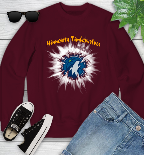 Minnesota Timberwolves NBA Basketball Rip Sports Youth Sweatshirt 4