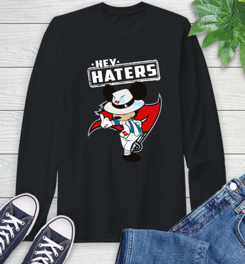 NFL Hey Haters Mickey Football Sports Tampa Bay Buccaneers Long Sleeve T-Shirt