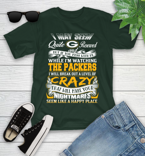 Green Bay Packers NFL Football Don't Mess With Me While I'm Watching My Team Youth T-Shirt 5