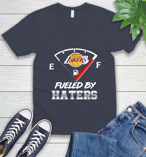 Los Angeles Lakers NBA Basketball Fueled By Haters Sports V-Neck T-Shirt 8