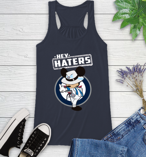 NHL Hey Haters Mickey Hockey Sports Winnipeg Jets Racerback Tank 10