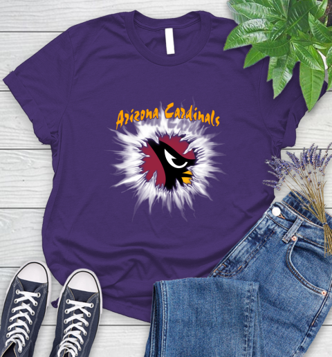 Arizona Cardinals NFL Football Adoring Fan Rip Sports Women's T-Shirt 4