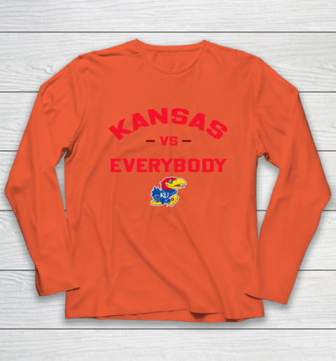 Kansas Jayhawks Vs Everybody Long Sleeve T-Shirt 3