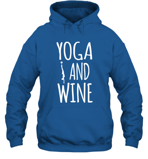 Yoga Meditation Namasta Funny Yoga and Drink Wine Pose Hoodie