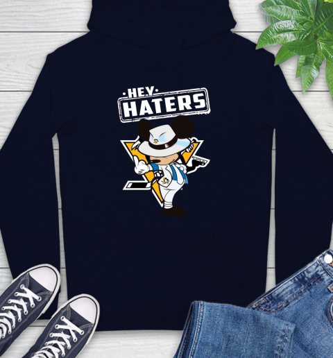 NHL Hey Haters Mickey Hockey Sports Pittsburgh Penguins Hoodie 3