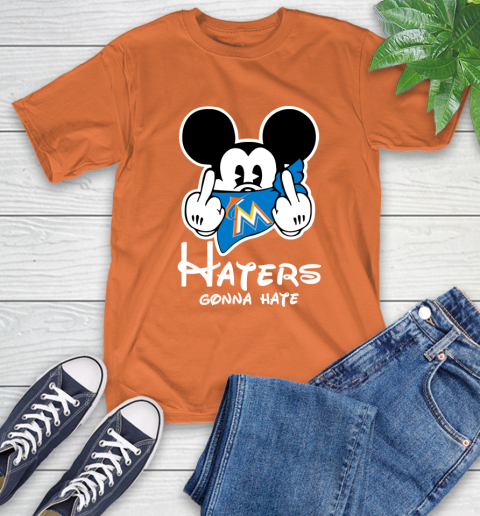 MLB Miami Marlins Haters Gonna Hate Mickey Mouse Disney Baseball T Shirt_000 T-Shirt 4