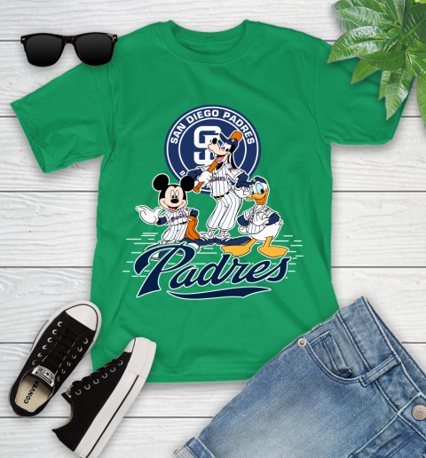 MLB San Diego Padres Mickey Mouse Donald Duck Goofy Baseball T Shirt Youth T-Shirt 8