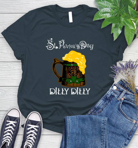 NBA Toronto Raptors St Patrick's Day Dilly Dilly Beer Basketball Sports Women's T-Shirt 11