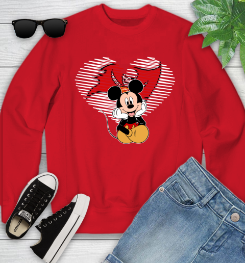 NFL Tampa Bay Buccaneers The Heart Mickey Mouse Disney Football T Shirt_000 Youth Sweatshirt 8
