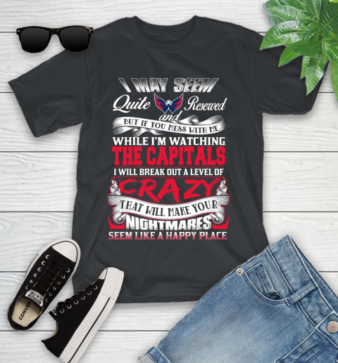 Washington Capitals NHL Hockey Don't Mess With Me While I'm Watching My Team Youth T-Shirt