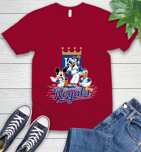 MLB Kansas City Royals Mickey Mouse Donald Duck Goofy Baseball T