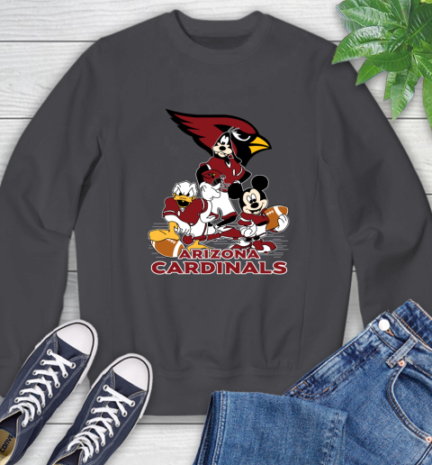 NFL Arizona Cardinals Mickey Mouse Donald Duck Goofy Football Shirt Sweatshirt 6