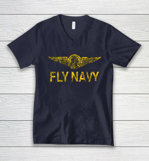 Fly Navy Shirt V-Neck T-Shirt 2