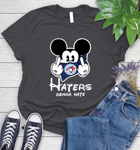 MLB Toronto Blue Jays Haters Gonna Hate Mickey Mouse Disney Baseball T Shirt_000 Women's T-Shirt 8