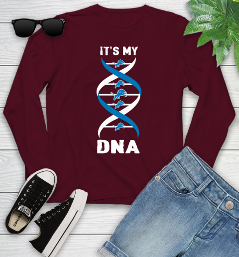 Detroit Lions NFL Football It's My DNA Sports Youth Long Sleeve 6