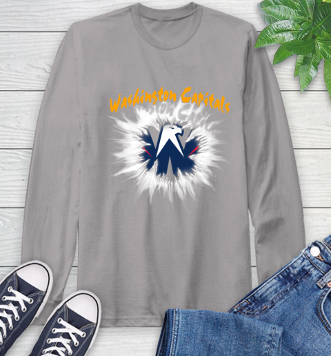 Washington Capitals NHL Hockey Adoring Fan Rip Sports Long Sleeve T-Shirt 6