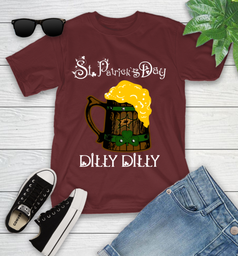 NHL Dallas Stars St Patrick's Day Dilly Dilly Beer Hockey Sports Youth T-Shirt 14