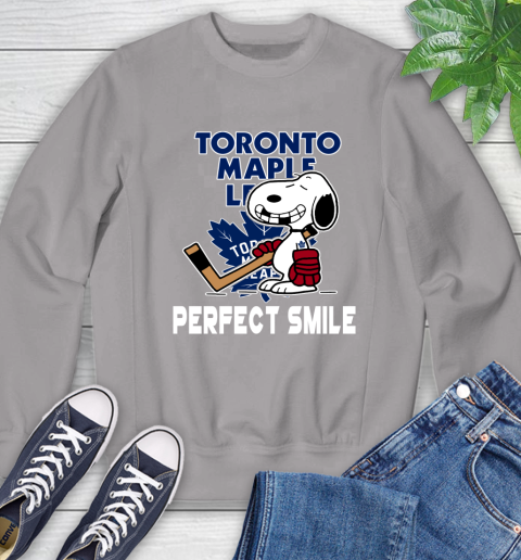 NHL Toronto Maple Leafs Snoopy Perfect Smile The Peanuts Movie Hockey T Shirt Sweatshirt 5