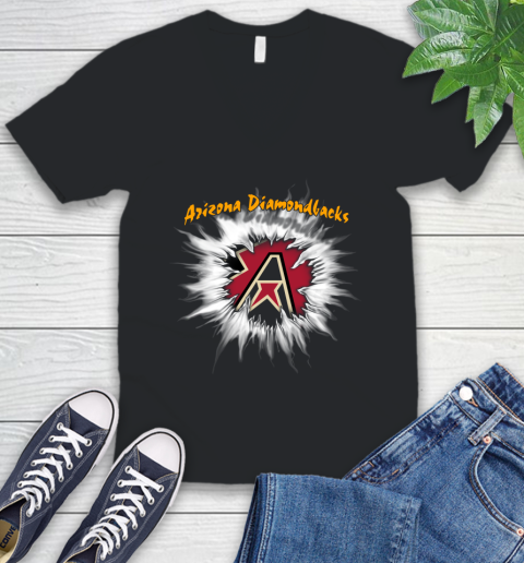 Arizona Diamondbacks MLB Baseball Adoring Fan Rip Sports V-Neck T-Shirt