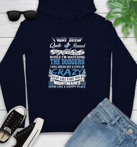 Los Angeles Dodgers MLB Baseball Don't Mess With Me While I'm Watching My Team Youth Hoodie 3