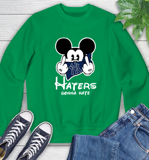 MLB New York Yankees Haters Gonna Hate Mickey Mouse Disney Baseball T Shirt_000 Sweatshirt 7