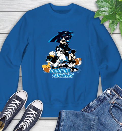 NFL Carolina Panthers Mickey Mouse Donald Duck Goofy Football Shirt Sweatshirt 9