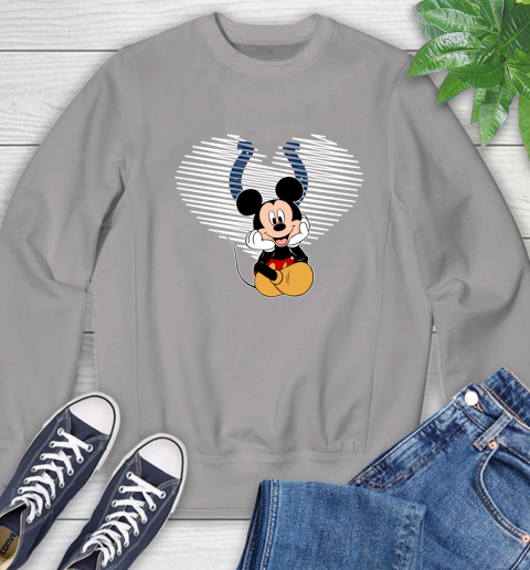 NFL Indianapolis Colts The Heart Mickey Mouse Disney Football T Shirt_000 Sweatshirt 5