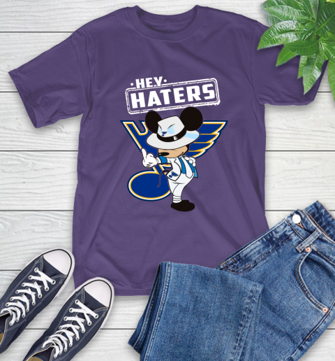 NHL Hey Haters Mickey Hockey Sports St.Louis Blues T-Shirt 5