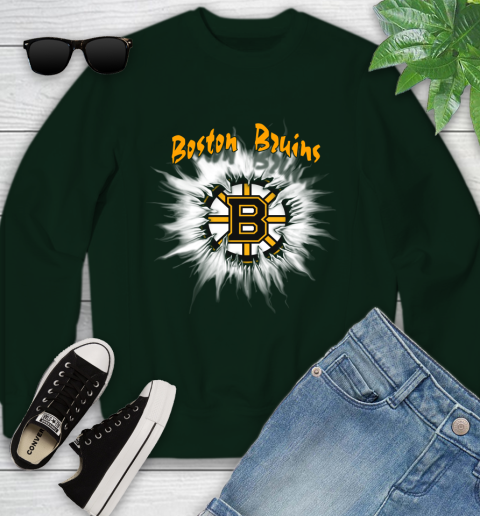 Boston Bruins NHL Hockey Adoring Fan Rip Sports Youth Sweatshirt 9