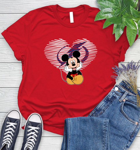 NHL Tampa Bay Lightning The Heart Mickey Mouse Disney Hockey Women's T-Shirt 13