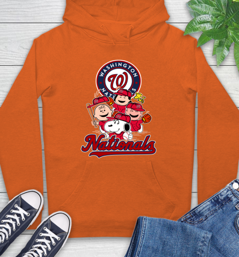 MLB Washington Nationals Snoopy Charlie Brown Woodstock The Peanuts Movie Baseball T Shirt_000 Hoodie 4