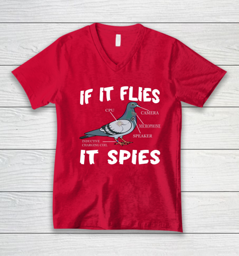 Birds Are Not Real Shirt Funny Bird Spies Conspiracy Theory Birds V-Neck T-Shirt 11