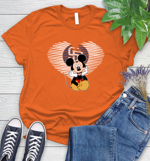 MLB San Diego Padres The Heart Mickey Mouse Disney Baseball T Shirt_000 Women's T-Shirt 3