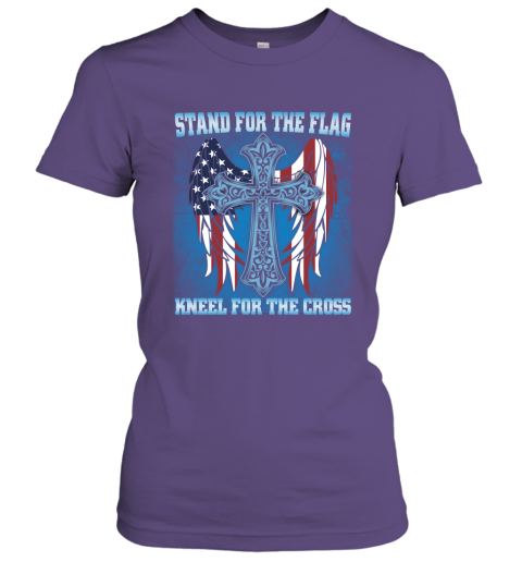 Stand For The Flag Kneel For The Cross 222 Women Tee