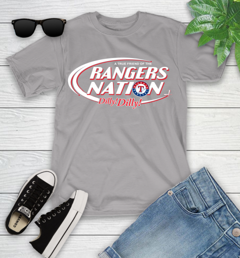 MLB A True Friend Of The Texas Rangers Dilly Dilly Baseball Sports Youth T-Shirt 4